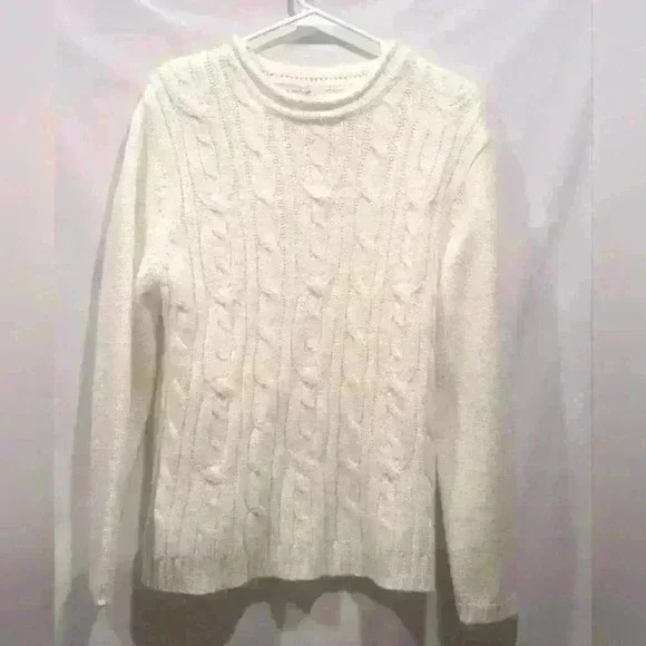 Carolyn Taylor Cream Knit Sweater sz PM - Picture 2 of 7